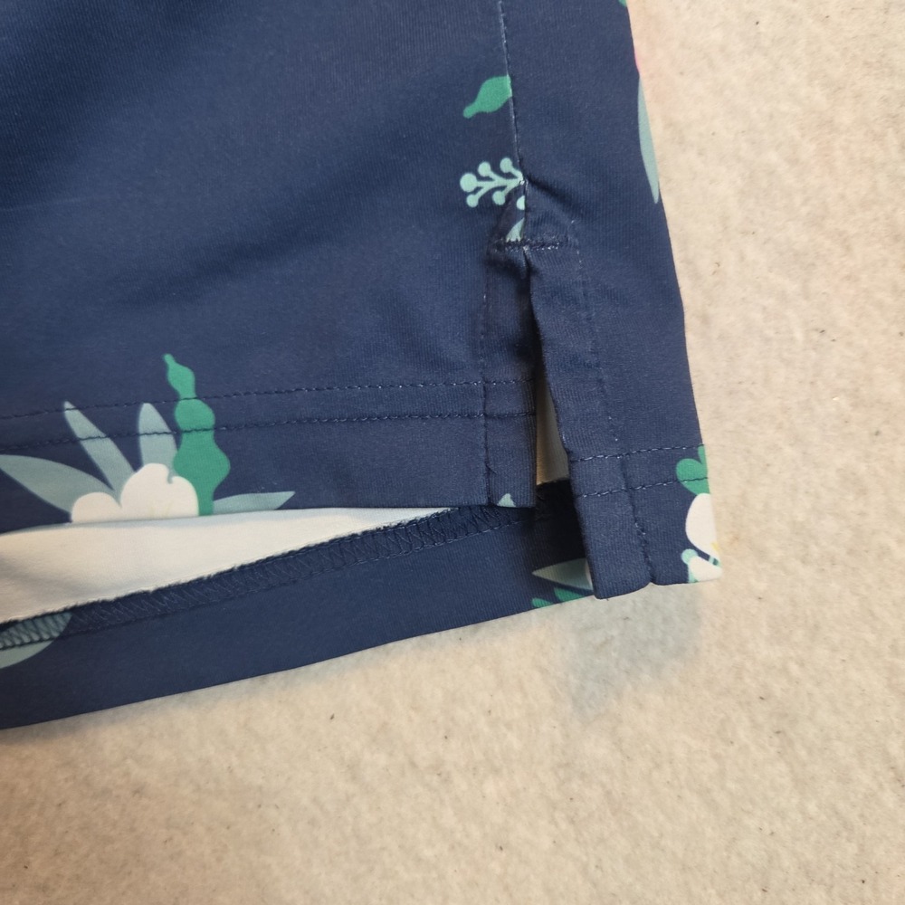 William Murray For Esteban Polo Shirt Mens 2XL Navy Floral Performance Golf - Picture 9 of 10